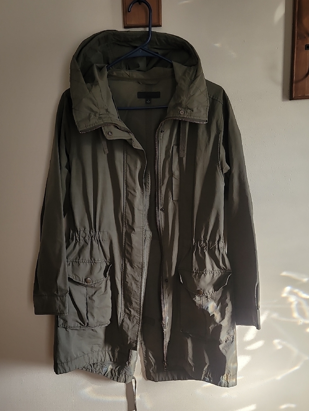 Uniqlo Olive Green Hooded Utility Jacket